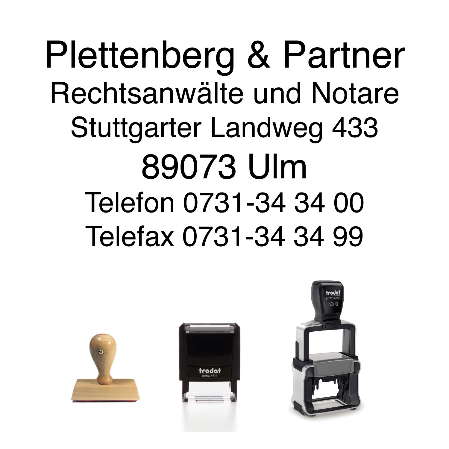 Firmenstempel mit 6 Zeilen Text