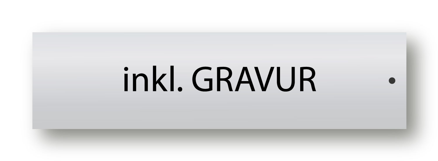 RENZ RSA2 Alu Briefkastenschild Klingelschild mit Gravur
