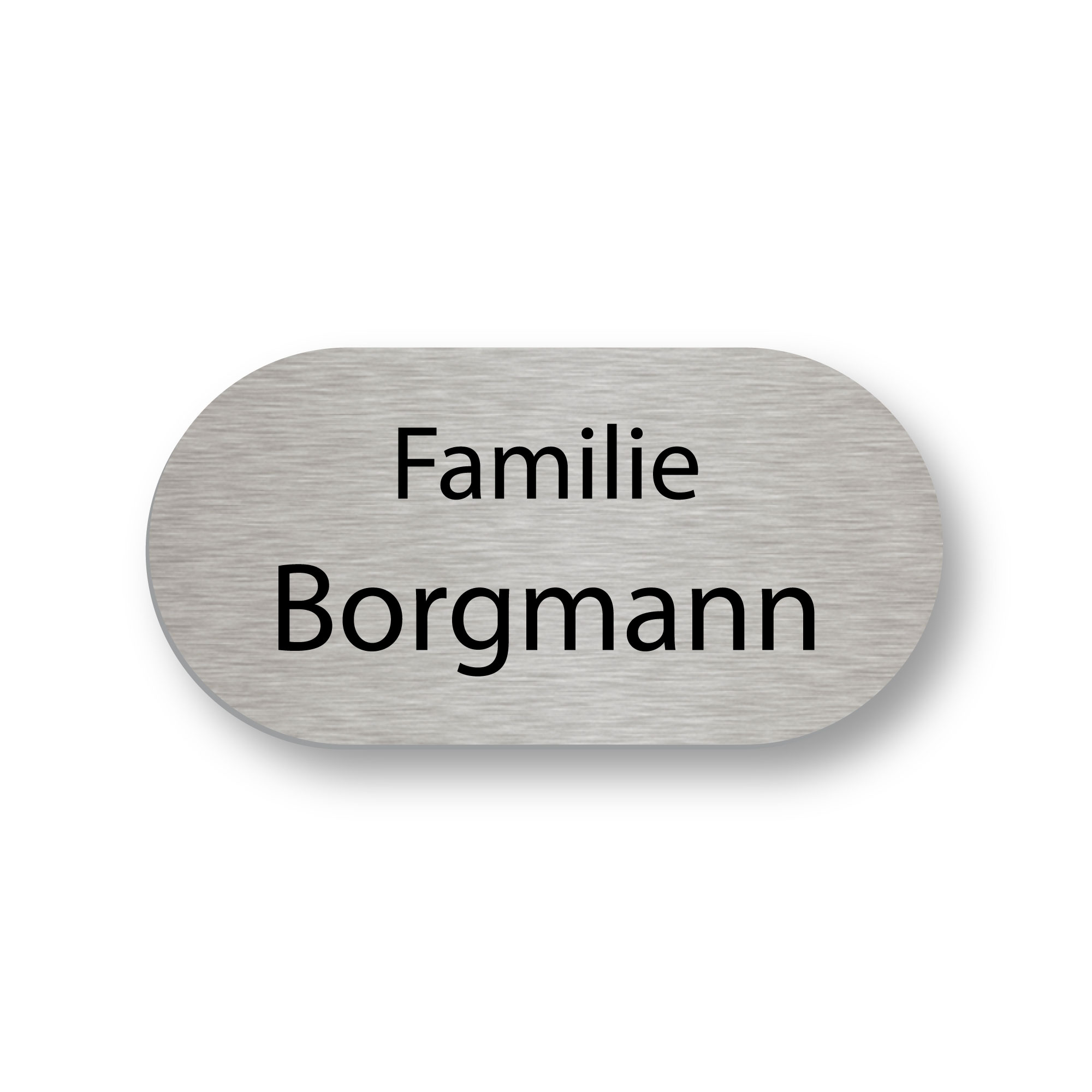Türschild / Briefkastenschild aus Edelstahl mit Gravur