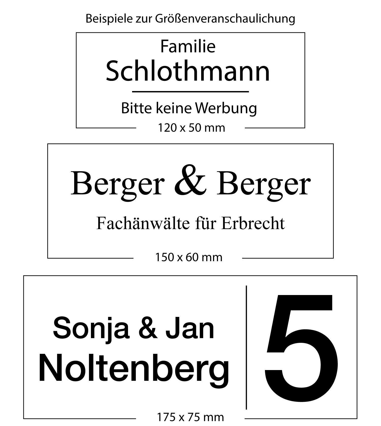 Edelstahlschild lasergraviert
