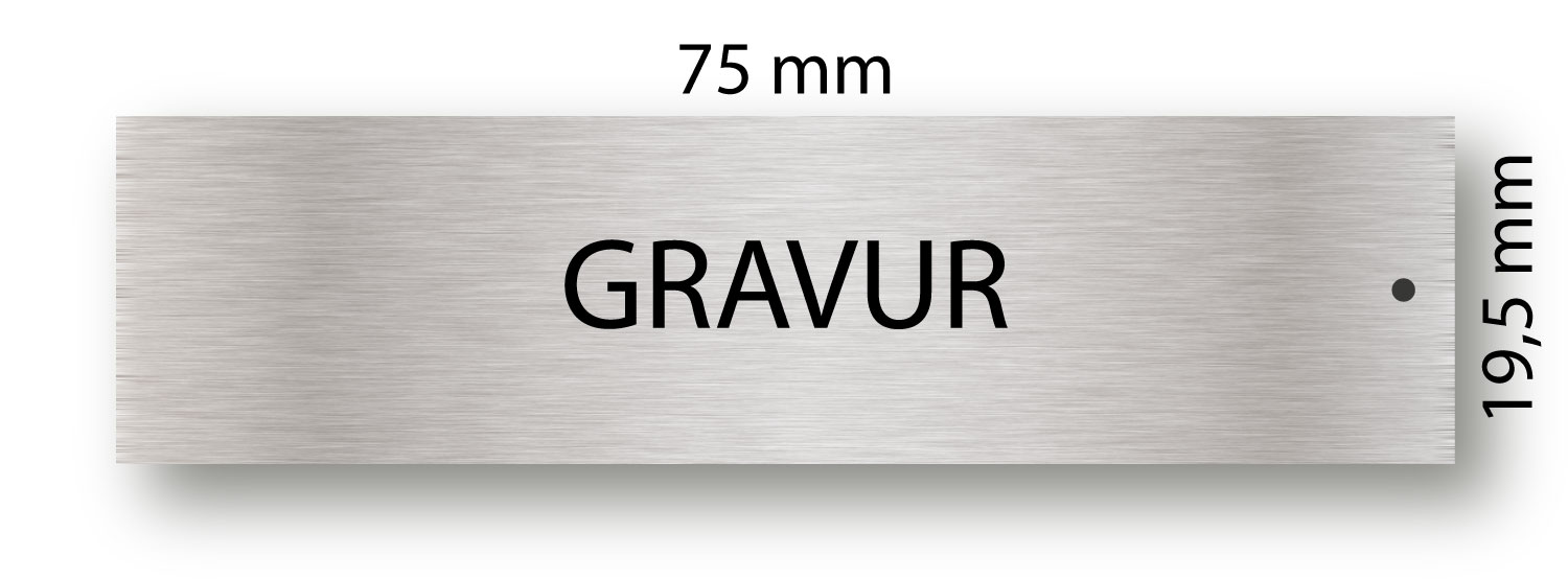 RENZ RSA2 Edelstahl Klingelschild Briefkastenschild mit Laserbeschriftung