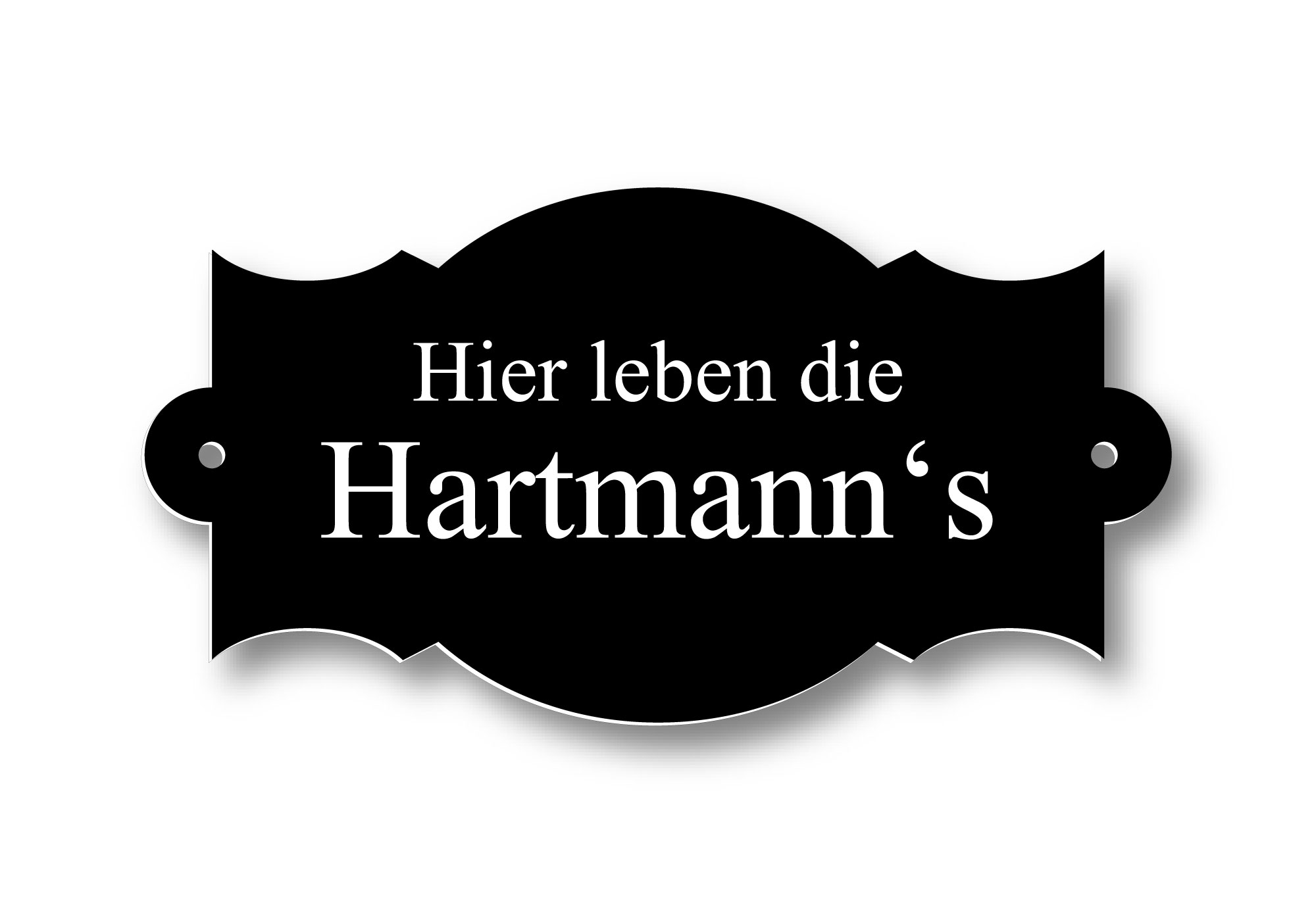 Klassisches Türschild