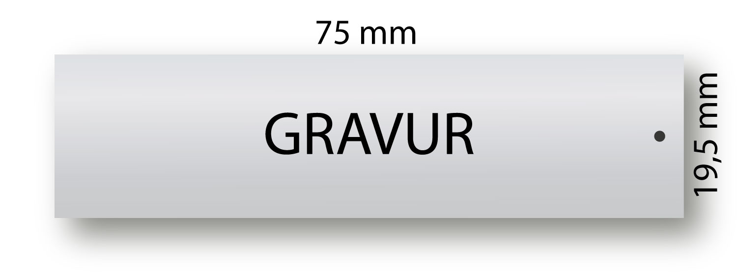 RENZ RSA2 Alu Briefkastenschild Klingelschild mit Gravur