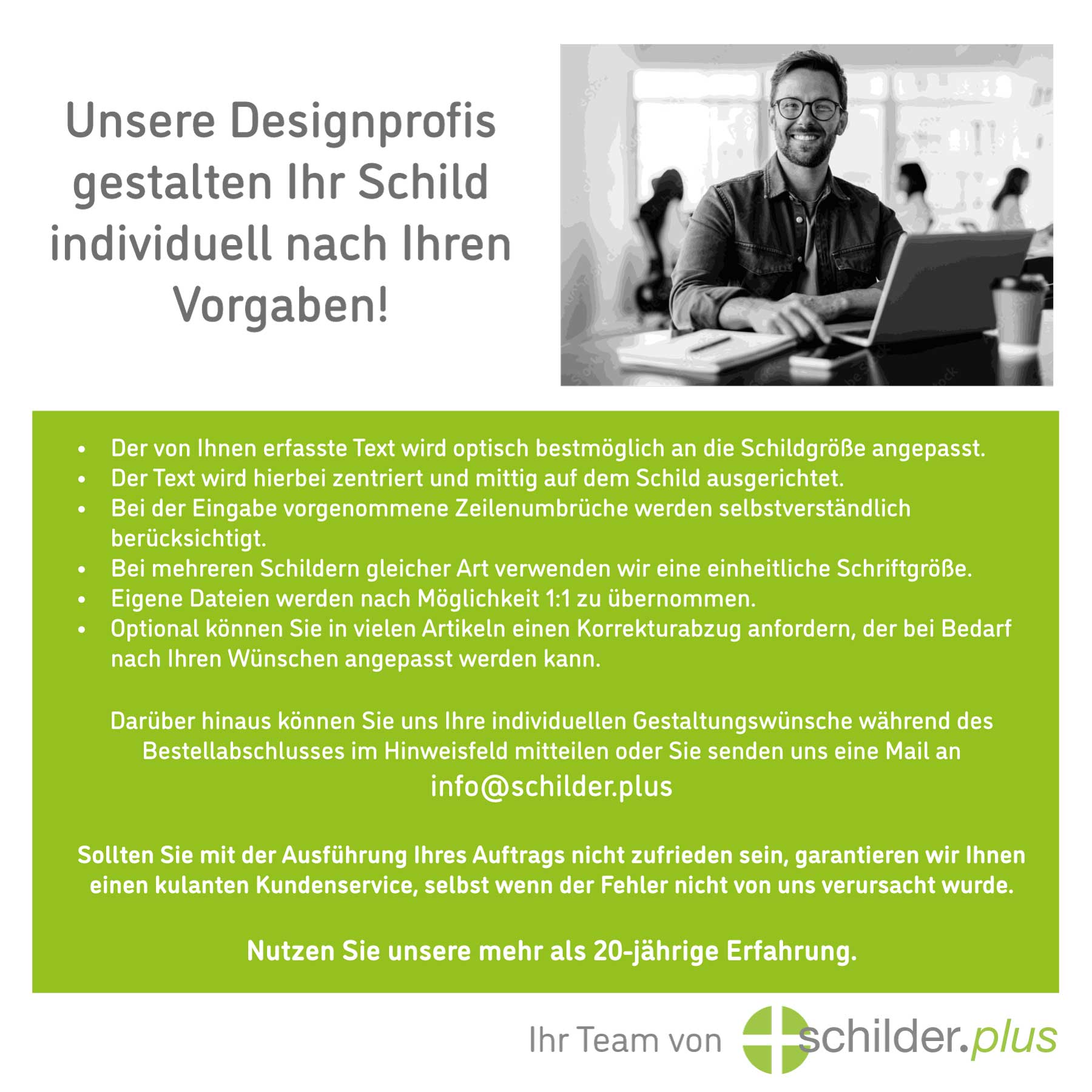 Edelstahlschild lasergraviert