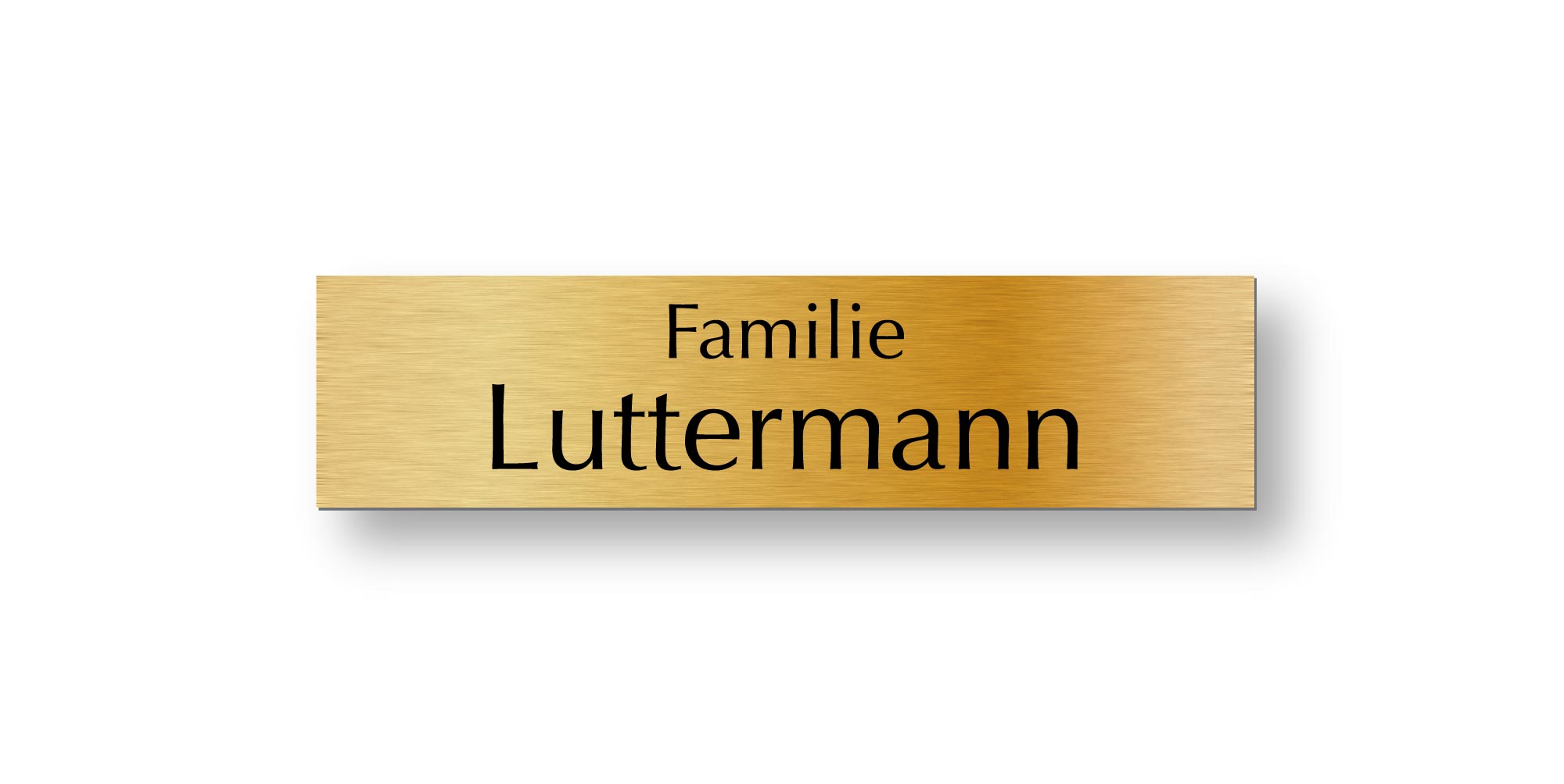 Klingelschild / Briefkastenschild in gängigen Größen