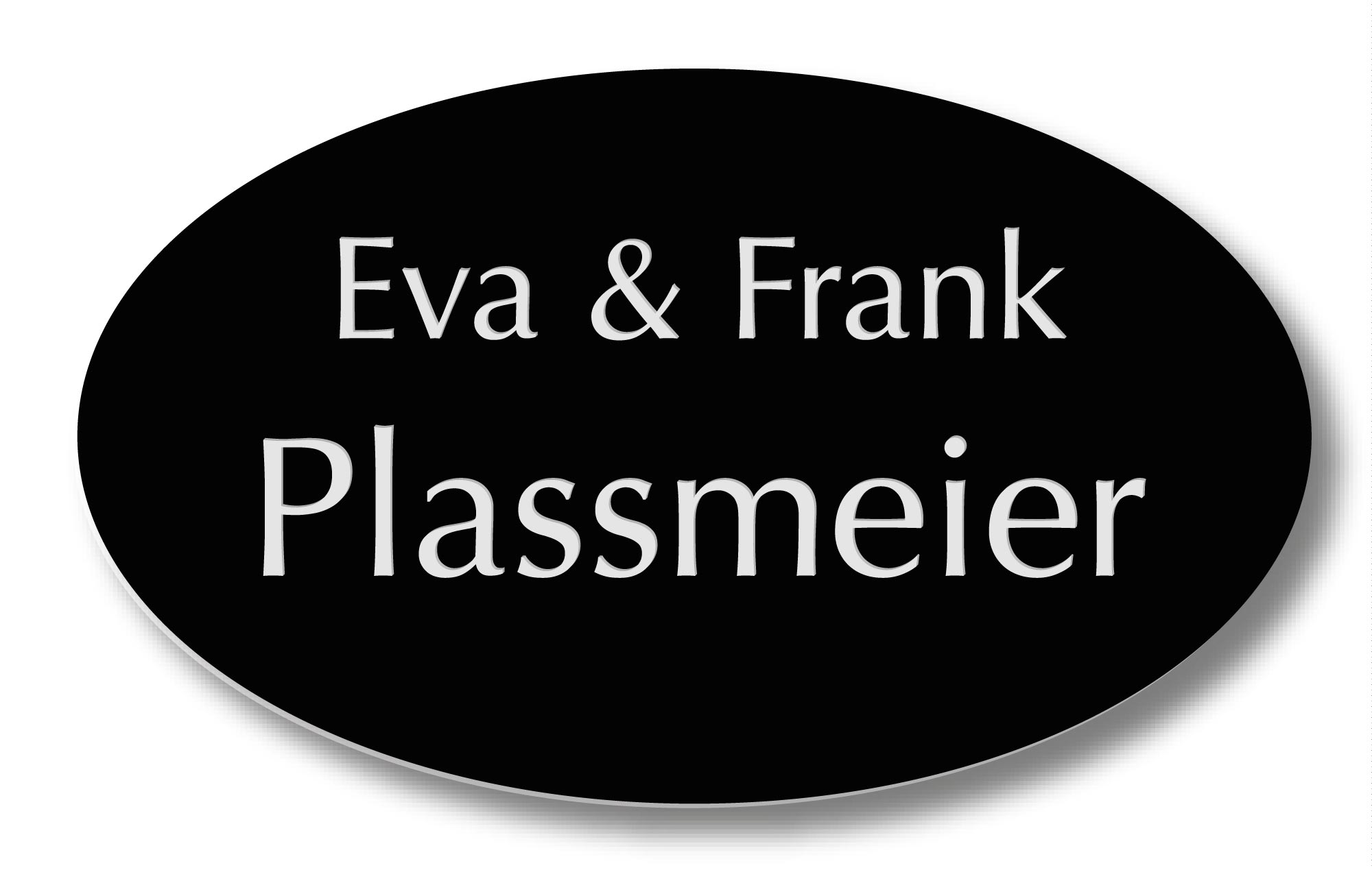 Ovales Türschild / Namensschild