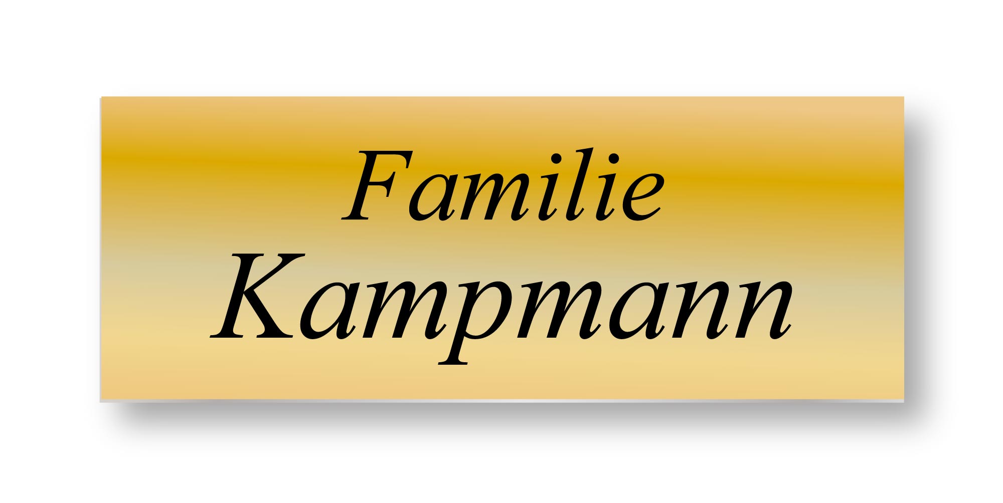 Aluminiumschild graviert