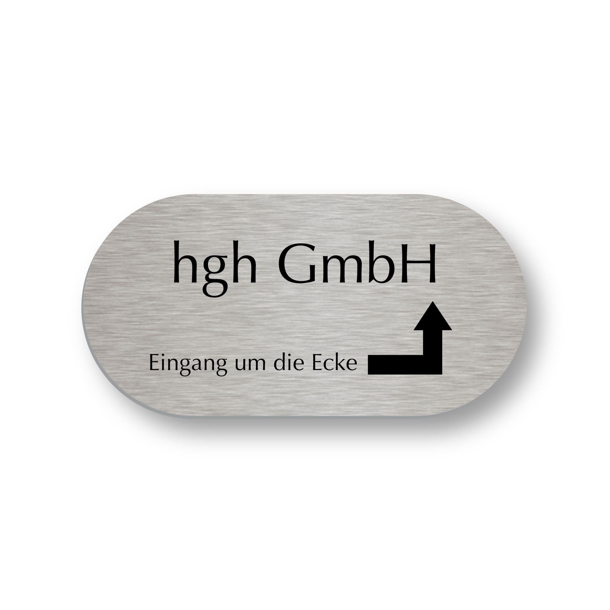 Türschild / Briefkastenschild aus Edelstahl mit Gravur