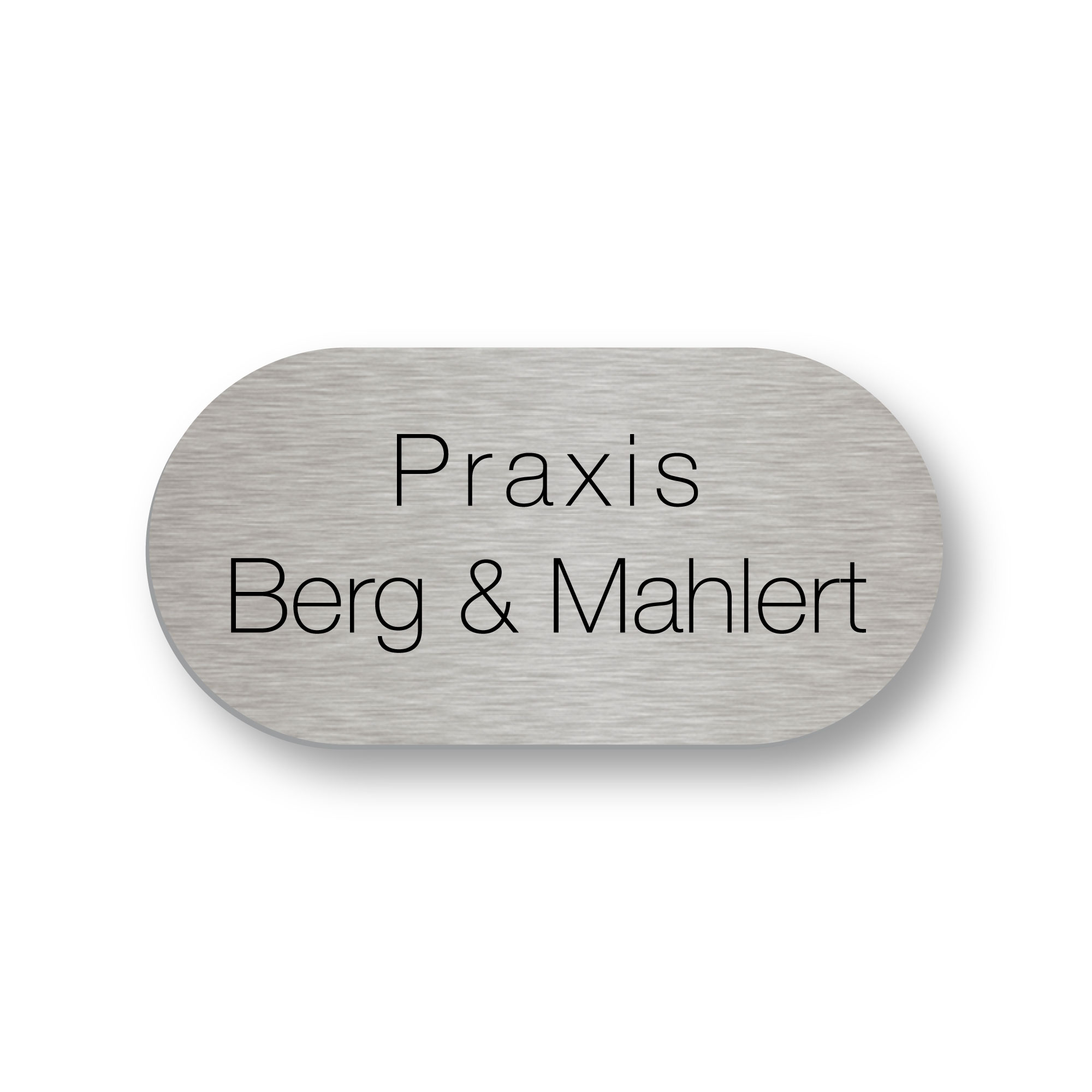 Türschild / Briefkastenschild aus Edelstahl mit Gravur