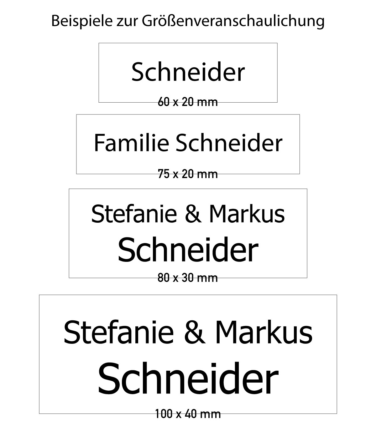 Edelstahlschild lasergraviert