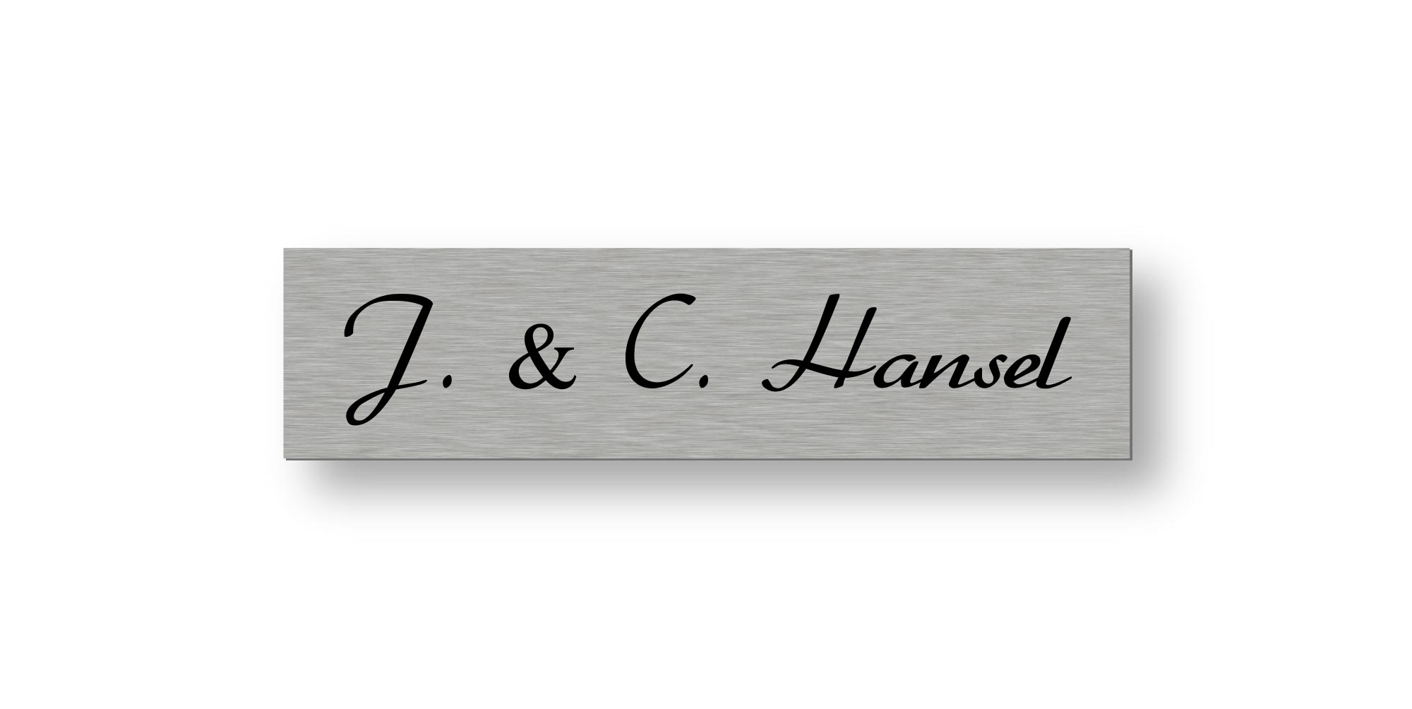 Klingelschild / Briefkastenschild in gängigen Größen