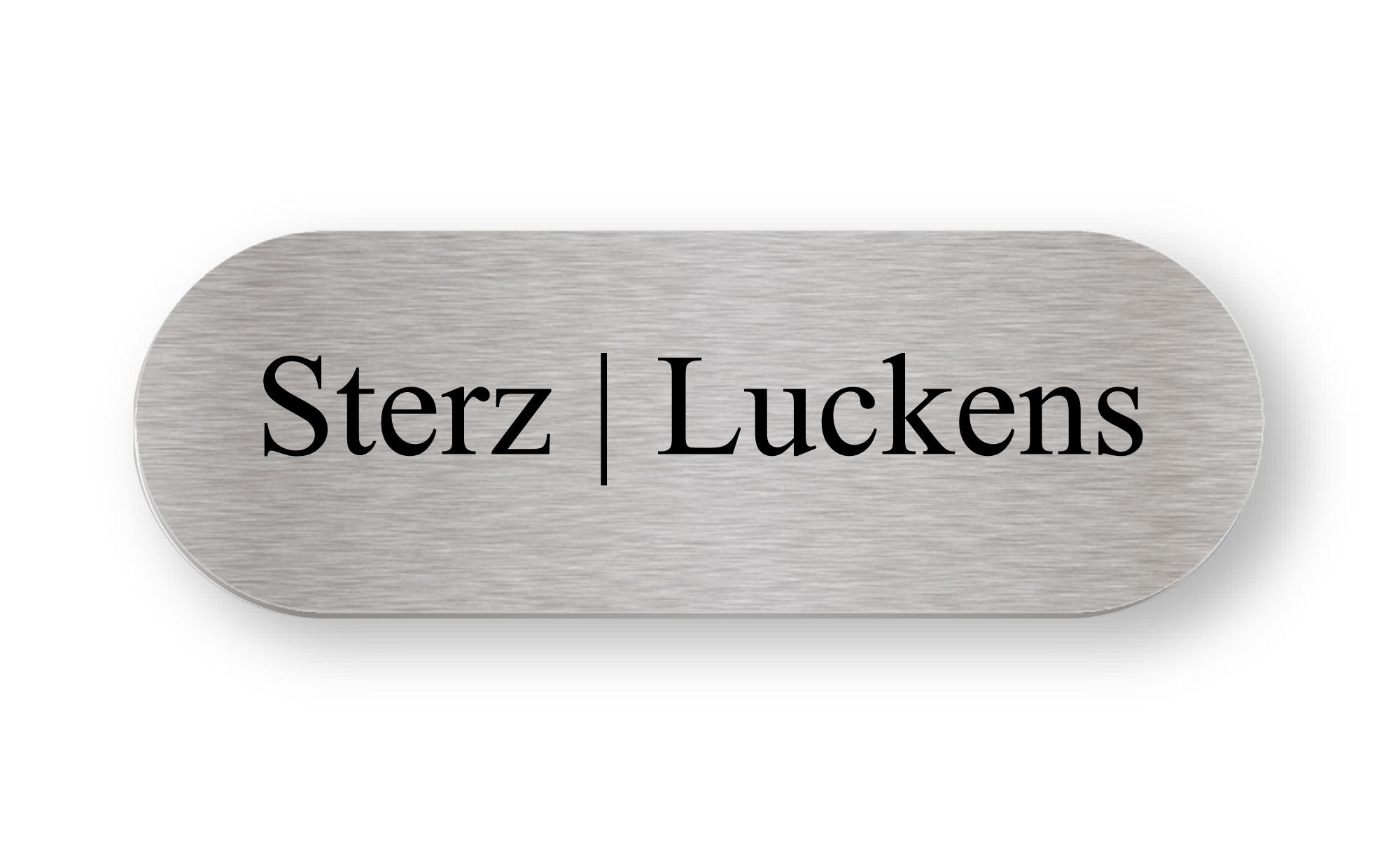 Türschild Briefkastenschild aus Edelstahl mit Lasergravur