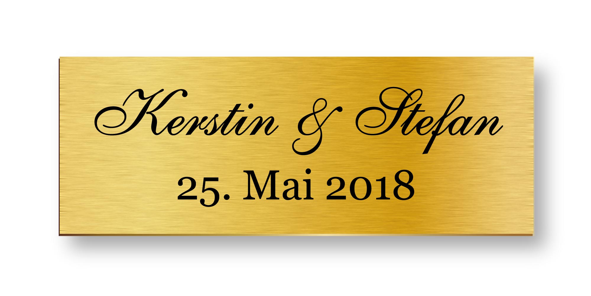 Messingschild graviert
