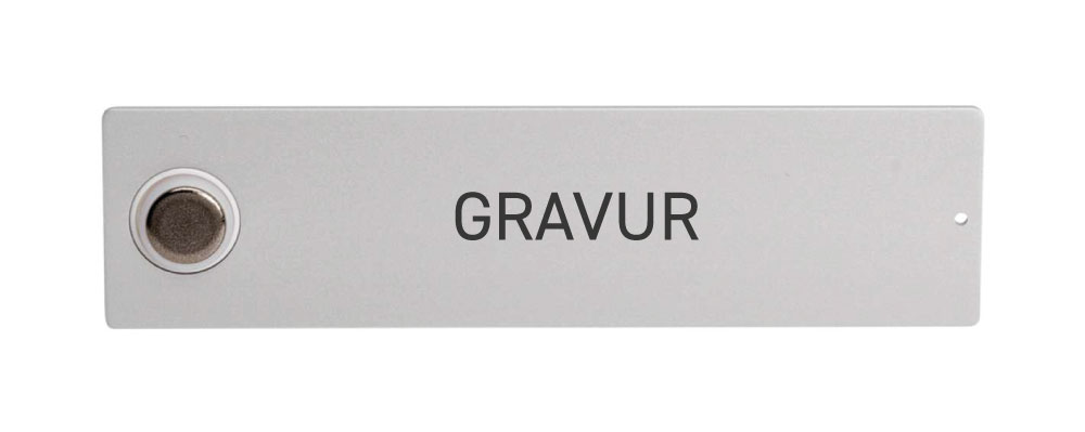 RENZ RSA2 Aluminiumschild mit Klingelknopf und Gravur