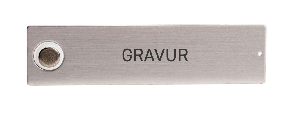 RENZ RSA2 Edelstahlschild Klingeltaster mit Laserbeschriftung