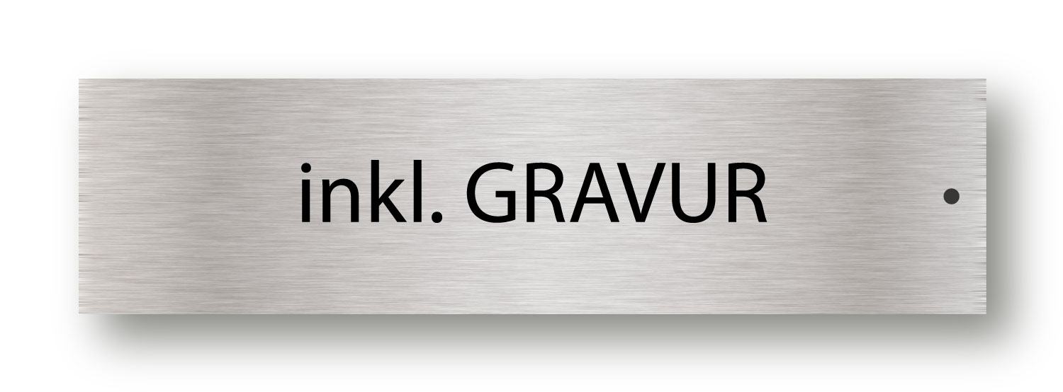 RENZ RSA2 Edelstahl Klingelschild Briefkastenschild mit Laserbeschriftung