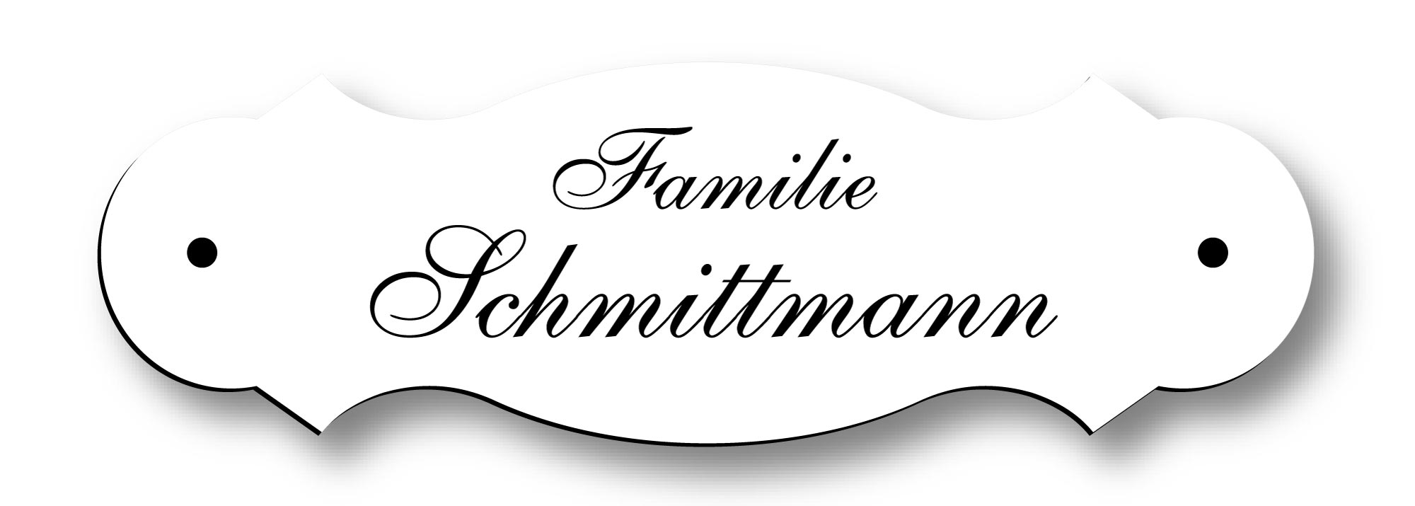 Türschild in nostalgischer Form