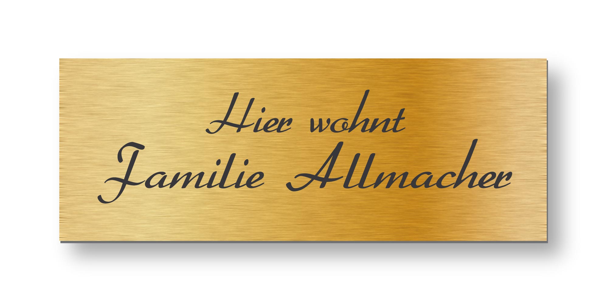 Kunststoffschild graviert