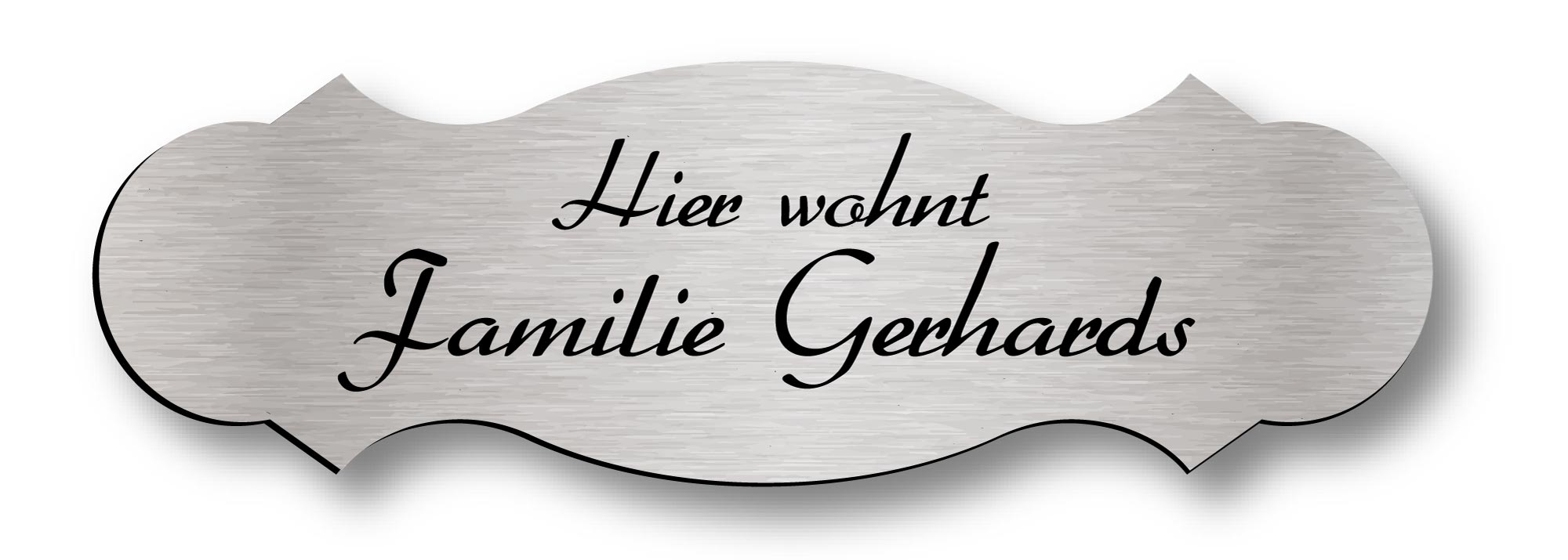 Türschild in nostalgischer Form