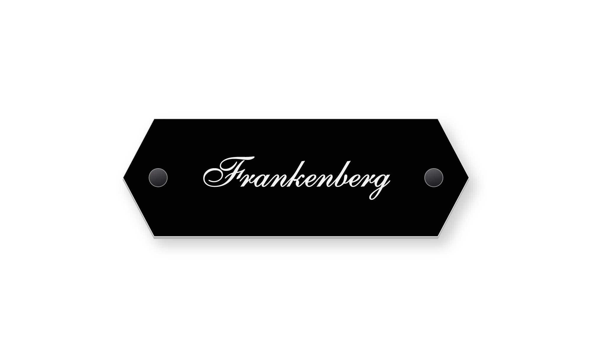 Klingelschild 6-eck Kunststoff lasergraviert Typ G und Typ C